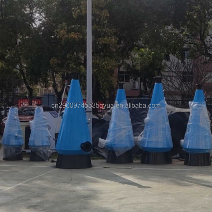 FRP Glass Tank Aquaculture Equipment with Circulating Oxygen Cone for Sturgeon Mandarin Fish - view 3