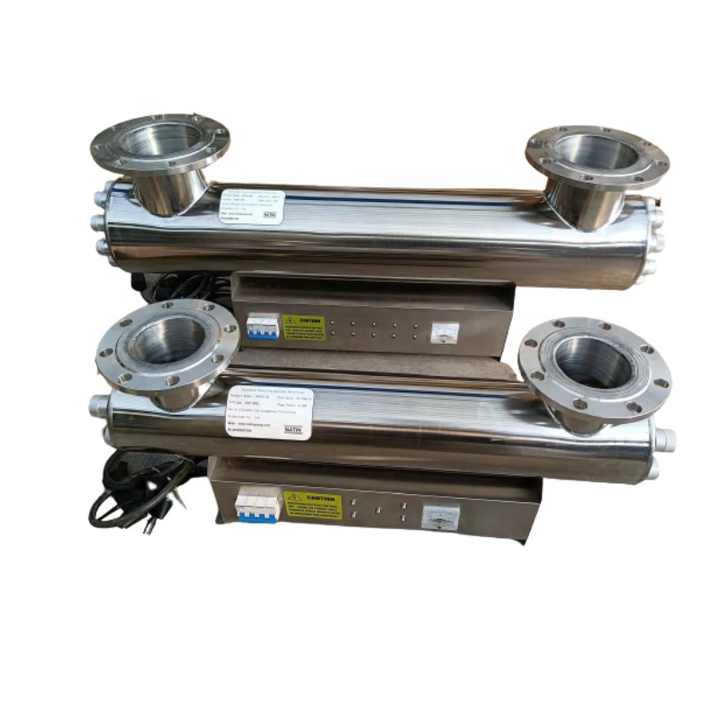 304 Stainless Steel UV Ultraviolet Sterilizer 220V Motor Core Component Disinfection System for Water Treatment Pipeline