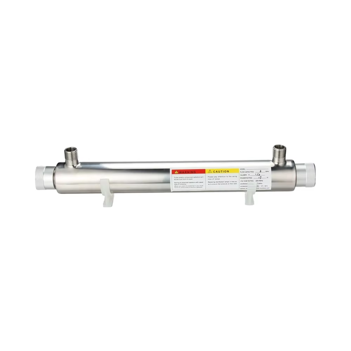 NATIN 100W Stainless Steel 304/316 Ultraviolet UVC Water Sterilizer Disinfection by UV Treatment 0.5gpm-1gpm