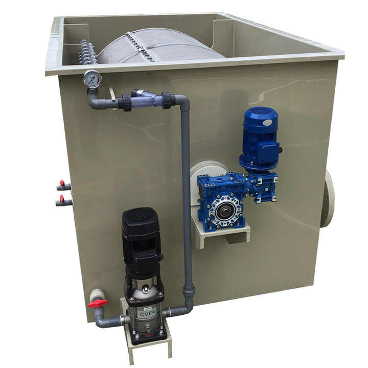 Cheap Price  PP Koi Drum Filter Aquaculture Fish Farming Rotary Vacuum Drum Filter