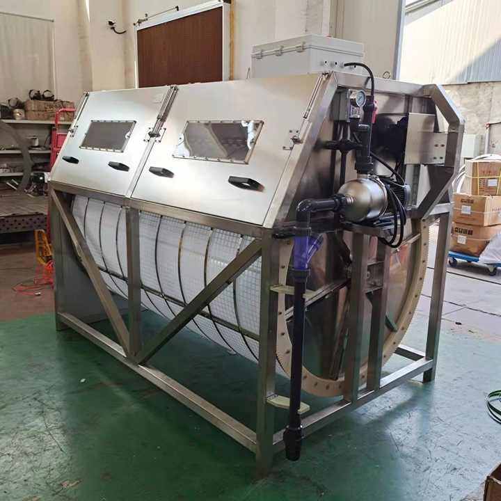 304 316 Stainless Steel Rotary Drum Micro Filter for Fish Farming System - view 5