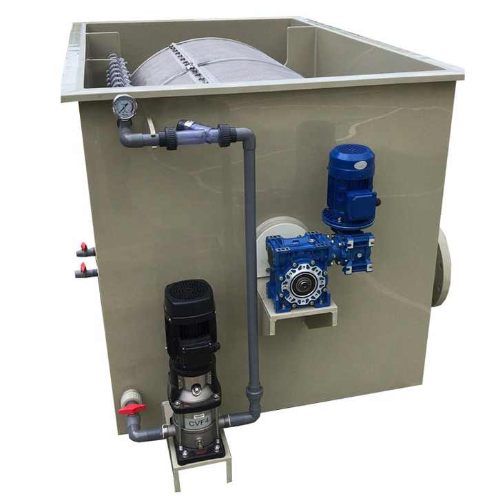 Small Capacity 5T/H High Efficient  Quality Ras System Fish Farm Koi Rotary Drum Filter - view 3