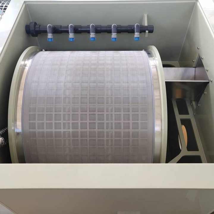 Large Small Mini Drum Filter Machine  316L Stainless Steel Rotary Drum Filter Aquaculture System - view 3