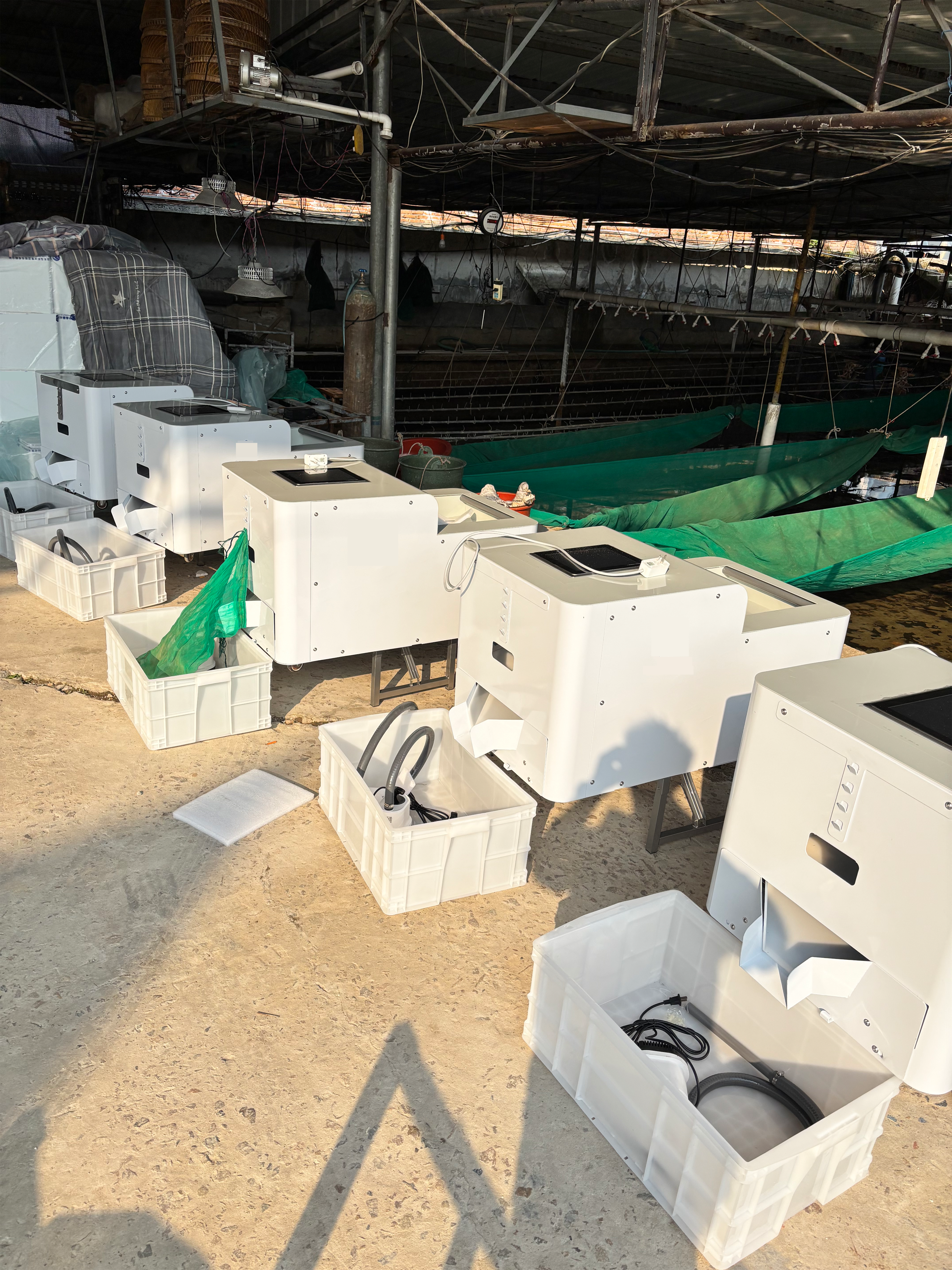 Peru Client Shrimp farm fish fry counting machine
