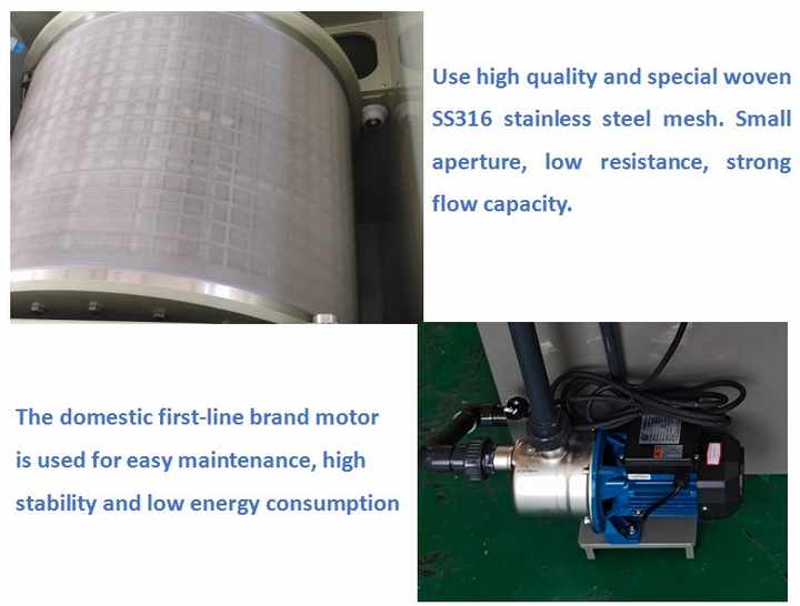 Stainless Vacuum Rotary Drum Filter Rotary Drum Filter Koi Fish Farm - view 4
