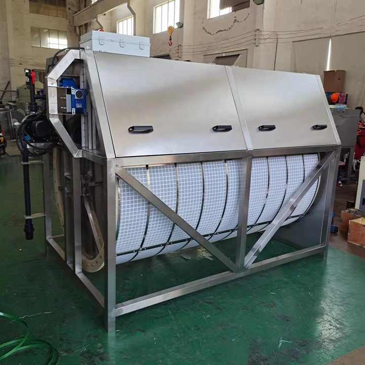 Stainless Steel SS304 High Efficient  Rotary Drum Filter Water Treatment Water Filter Machine - view 3